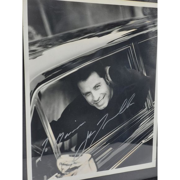 John Travolta Signed Autographed 8x10 Black White Photo Genuine Grease Pulp Feve - Picture 2 of 8